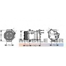 3700K448 VAN WEZEL Компрессор, кондиционер