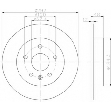 8DD 355 116-831 HELLA Тормозной диск