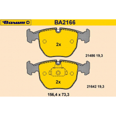 BA2166 BARUM Комплект тормозных колодок, дисковый тормоз