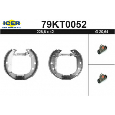 79KT0052 ICER Комплект тормозных колодок