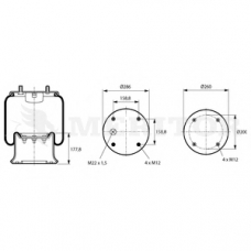 MLF8026 MERITOR Кожух пневматической рессоры