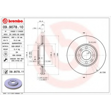 09.9078.11 BREMBO Тормозной диск