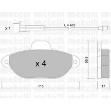 22-0159-0 METELLI Комплект тормозных колодок, дисковый тормоз