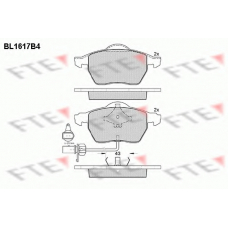 BL1617B4 FTE Комплект тормозных колодок, дисковый тормоз