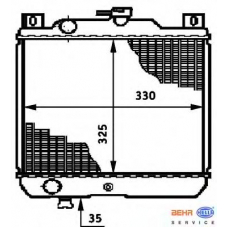 8MK 376 720-671 HELLA Радиатор, охлаждение двигателя