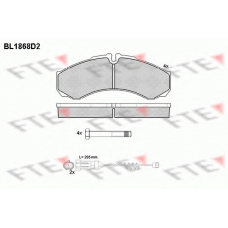 BL1868D2 FTE Комплект тормозных колодок, дисковый тормоз