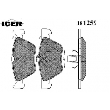 181259 ICER Комплект тормозных колодок, дисковый тормоз
