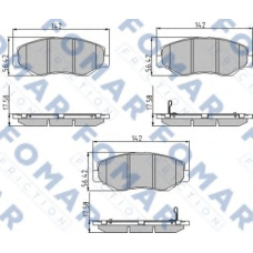 FO 911681 FOMAR ROULUNDS Комплект тормозных колодок, дисковый тормоз