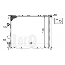 042-017-0007 LORO Радиатор, охлаждение двигателя