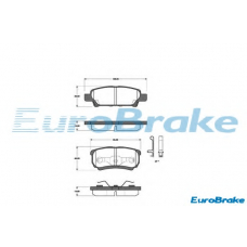 5501223027 EUROBRAKE Комплект тормозных колодок, дисковый тормоз