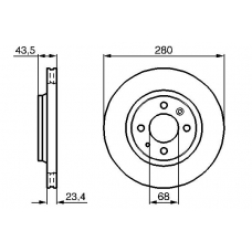 0 986 478 375 BOSCH Тормозной диск