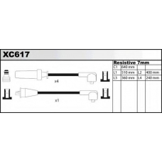 XC617 QUINTON HAZELL Комплект проводов зажигания