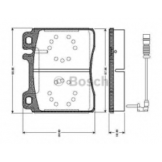 0 986 TB2 687 BOSCH Комплект тормозных колодок, дисковый тормоз