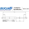 BGS11200 BUGIAD Газовая пружина, заднее стекло