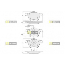 BD S354 STARLINE Комплект тормозных колодок, дисковый тормоз