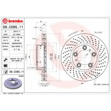 09.C095.11 BREMBO Тормозной диск