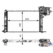 8MK 376 714-311 HELLA Радиатор, охлаждение двигателя