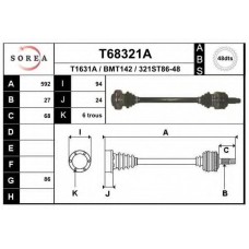 T68321A EAI Приводной вал