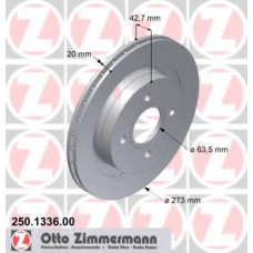 250.1336.00 ZIMMERMANN Тормозной диск