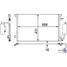 8FC 351 302-531 HELLA Конденсатор, кондиционер