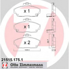 21515.175.1 ZIMMERMANN Комплект тормозных колодок, дисковый тормоз