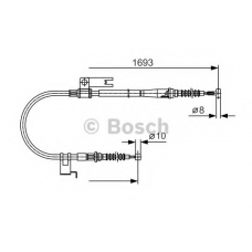 1 987 477 917 BOSCH Трос, стояночная тормозная система