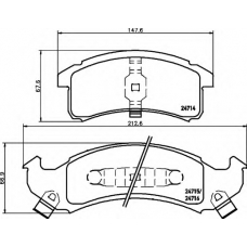 8DB 355 014-271 HELLA Комплект тормозных колодок, дисковый тормоз