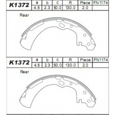 K1372 ASIMCO Комплект тормозных колодок