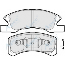PAD1625 APEC Комплект тормозных колодок, дисковый тормоз