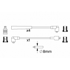 0 986 357 012 BOSCH Комплект проводов зажигания