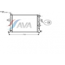 OL2255 AVA Радиатор, охлаждение двигателя