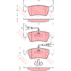 GDB1672 TRW Комплект тормозных колодок, дисковый тормоз