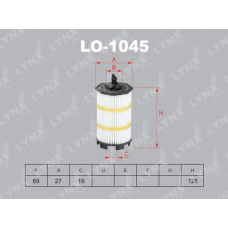 LO-1045 LYNX Фильтр масл. audi a4,a6,a8,q7/