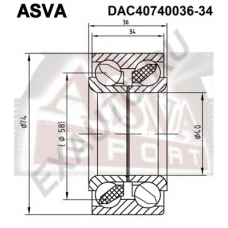 DAC40740036-34 ASVA Подшипник ступицы колеса