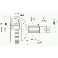 CVJ5105.10 OPEN PARTS Шарнирный комплект, приводной вал