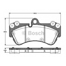 0 986 TB3 074 BOSCH Комплект тормозных колодок, дисковый тормоз