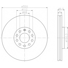 8DD 355 121-982 HELLA PAGID Тормозной диск