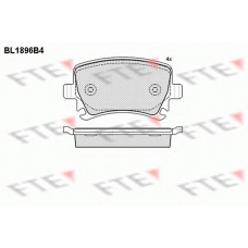 BL1896B4 FTE Комплект тормозных колодок, дисковый тормоз