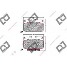 BP1663 DJ PARTS Комплект тормозных колодок, дисковый тормоз