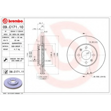 09.C171.10 BREMBO Тормозной диск