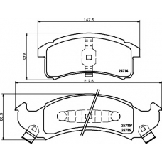 8DB 355 014-271 HELLA PAGID Комплект тормозных колодок, дисковый тормоз