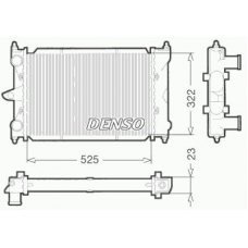 DRM32034 DENSO Радиатор, охлаждение двигателя