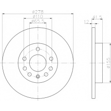 8DD 355 109-212 HELLA PAGID Тормозной диск