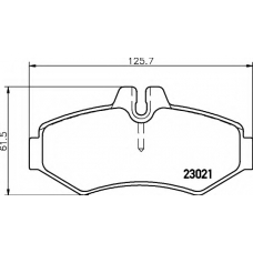 8DB 355 008-651 HELLA Комплект тормозных колодок, дисковый тормоз