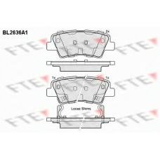 BL2636A1 FTE Комплект тормозных колодок, дисковый тормоз