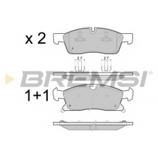 BP3460 BREMSI Комплект тормозных колодок, дисковый тормоз