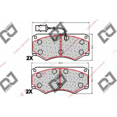 BP2013 DJ PARTS Комплект тормозных колодок, дисковый тормоз