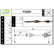 FO481 SERA Приводной вал