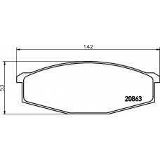 8DB 355 007-291 HELLA PAGID Комплект тормозных колодок, дисковый тормоз