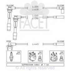 4.8802 FACET Комплект проводов зажигания